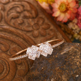 Rose Gold Crystal Floral Bracelet