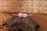 Rose Gold Crystal Floral Bracelet