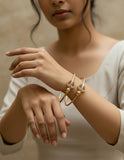Heart Crystal Open Bracelet