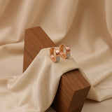 Minimal Rose Gold Huggie Hoop Earrings