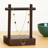 Minimal Floral Black Bead Mangalsutra