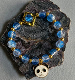 Cute Blue Panda Charm Beaded Bracelet