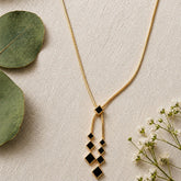 Black Diamond Drop Necklace