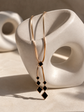 Black Diamond Drop Necklace