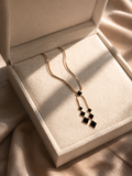 Black Diamond Drop Necklace