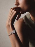 Silver Colour Snake Open Cuff Bracelet
