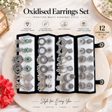Navratri Special Oxidised Silver Earrings Collection Box