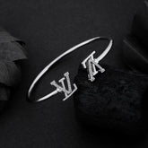 Anti-tarnish Luxury Letter Open Cuff Bracelet