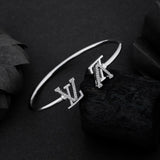 Anti-tarnish Luxury Letter Open Cuff Bracelet