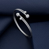 Anti-tarnish Double Layer Open Cuff Bracelet