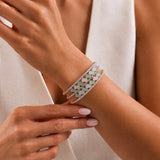 Pastel Crystal Open Cuff Bracelet