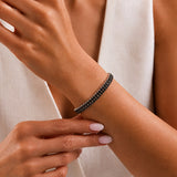 Elegant Black Crystal Stretch Bracelet for Women