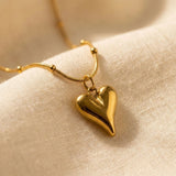 Elegant Gold Heart Pendant Necklace