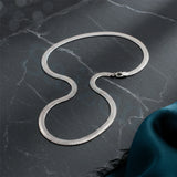 Elegant Silver Snake Chain Necklace