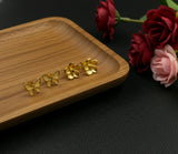 Gold Butterfly & Floral Stud Earrings Set
