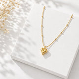 Elegant Gold Heart Pendant Necklace