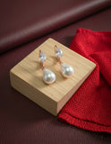 Rose Gold Pearl Drop Earrings