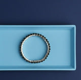 Elegant Black Crystal Stretch Bracelet for Women