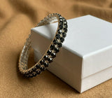 Elegant Black Crystal Stretch Bracelet for Women