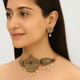 Antique Temple Choker Necklace Set