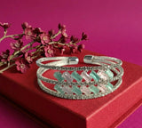 Pastel Crystal Open Cuff Bracelet