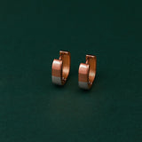 Minimal Rose Gold Huggie Hoop Earrings