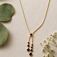 Black Diamond Drop Necklace