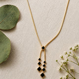 Black Diamond Drop Necklace