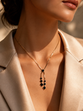 Black Diamond Drop Necklace