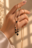 Black Diamond Drop Necklace