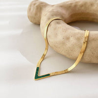 Dainty V Shape Snake Chain Necklace