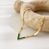Dainty V Shape Snake Chain Necklace
