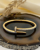 Anti-Tarnish Waterproof Crystal Nail Bangle for Women