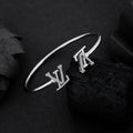 Anti-tarnish Luxury Letter Open Cuff Bracelet