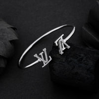 Anti-tarnish Luxury Letter Open Cuff Bracelet