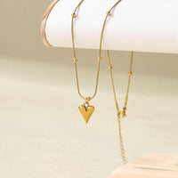 Elegant Gold Heart Pendant Necklace