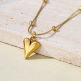 Elegant Gold Heart Pendant Necklace
