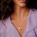 Butterfly Pendant Necklace & Stud Earrings Set