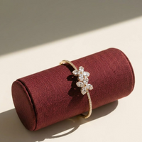 Rose Gold Sparkling Flower Bracelet