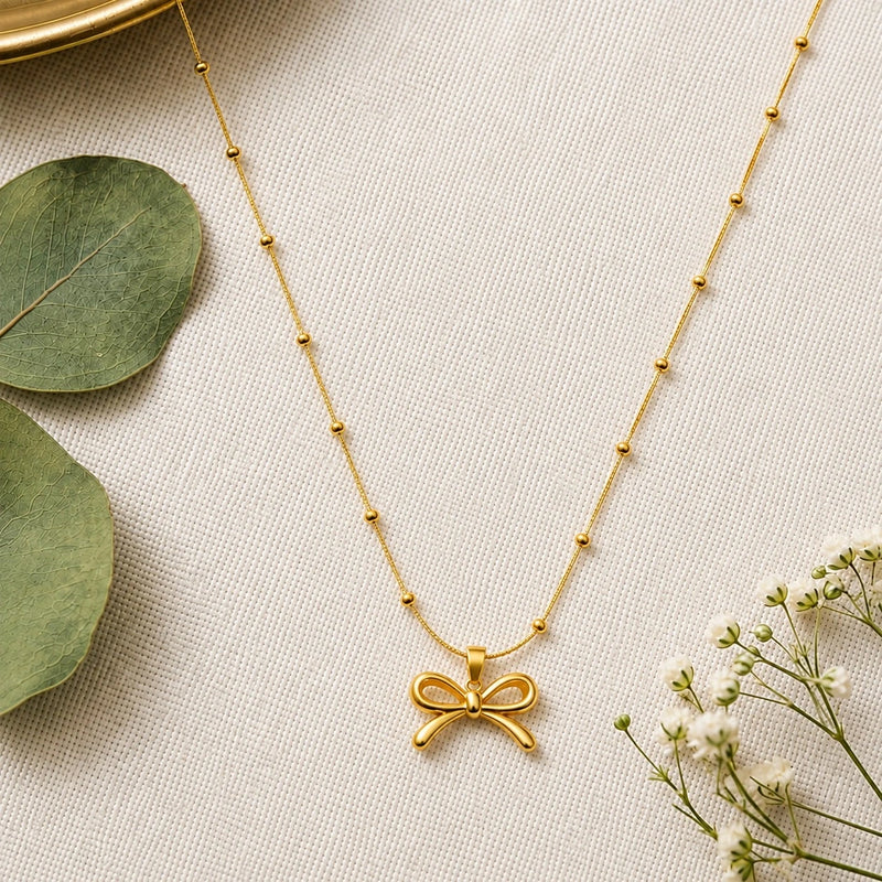 Trendy Bow Pendant Necklace