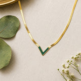 Dainty V Shape Snake Chain Necklace