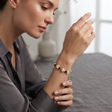 Elegant Stone Charm Bracelet