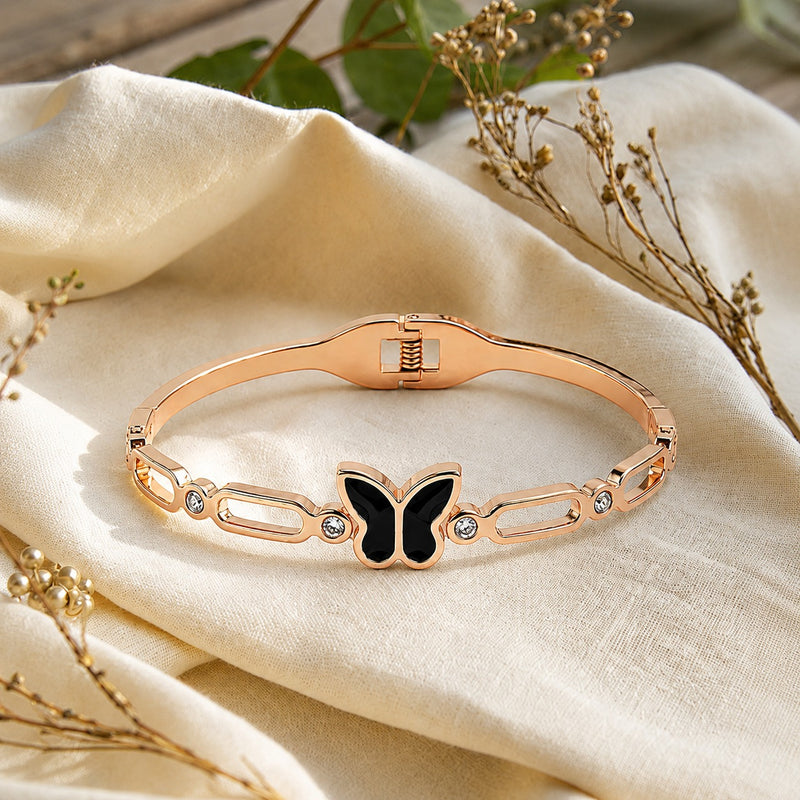 Elegant Butterfly Rose Gold Bracelet
