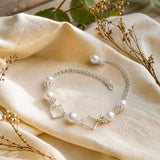 Elegant Pearl & Geometric Bracelet for Women