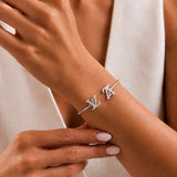 Anti-tarnish Luxury Letter Open Cuff Bracelet