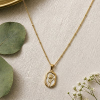 Elegant Minimalist Botanical Necklace